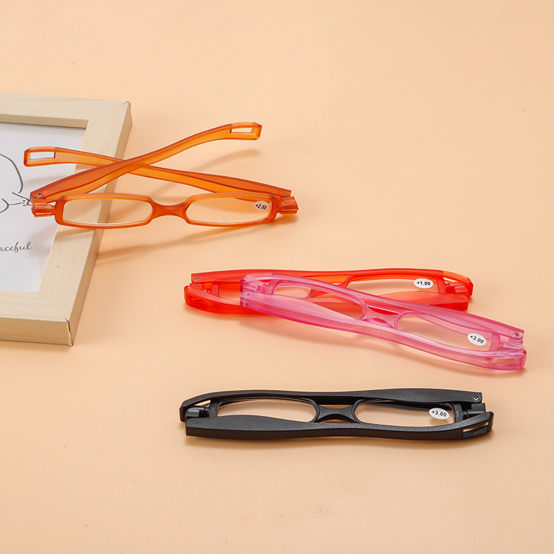 Naočale za čitanje s 360° rotacijom, sklopive, HD leće, puni okvir od PC-a, unisex, pogodne za mala lica