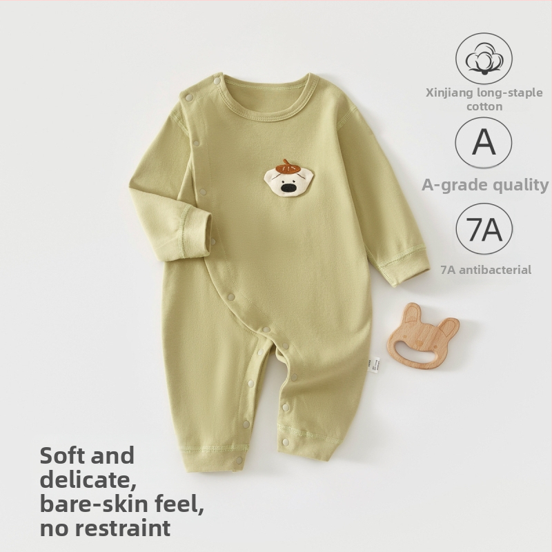 Baba overál – 100% pamut, újszülött, uniszex, hosszú ujjú, elöl gombos zárás, egész éves viseletre