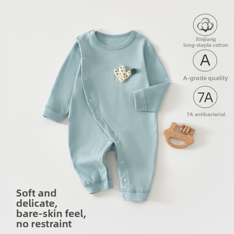 Baba overál – 100% pamut, újszülött, uniszex, hosszú ujjú, elöl gombos zárás, egész éves viseletre