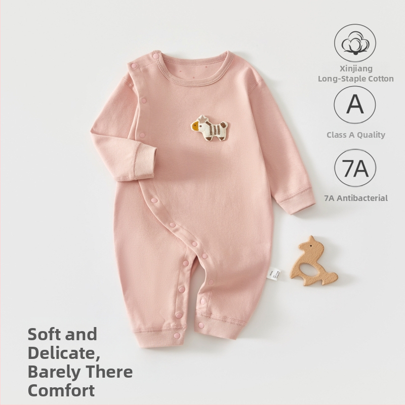 Baba overál – 100% pamut, újszülött, uniszex, hosszú ujjú, elöl gombos zárás, egész éves viseletre