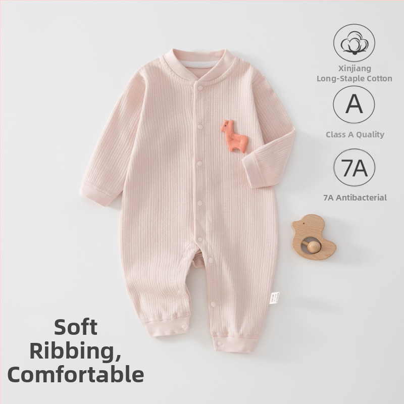 Baba overál – 100% pamut, újszülött, uniszex, hosszú ujjú, elöl gombos zárás, egész éves viseletre