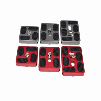 ātrās atbrīvošanas plāksne statīva galvai un kameras pamatnei, alumīnija sakausējums, slodze 6-10 kg, svars 0,08 kg