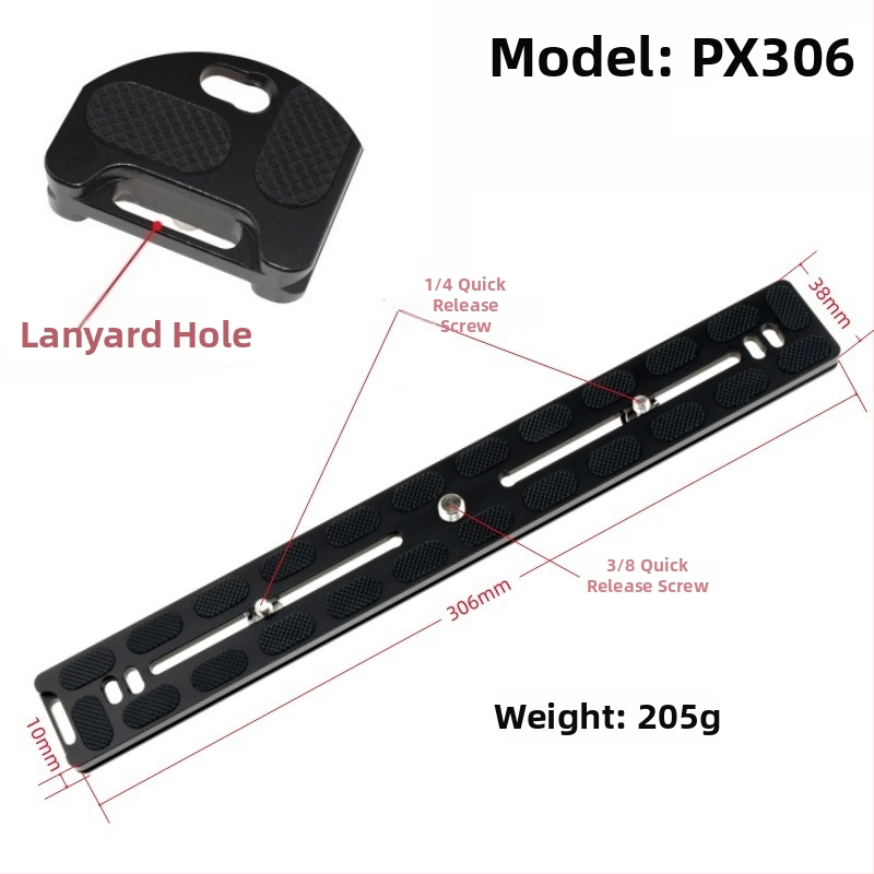 ātrās atbrīvošanas plāksne statīva galvai un kameras pamatnei, alumīnija sakausējums, slodze 6-10 kg, svars 0,08 kg