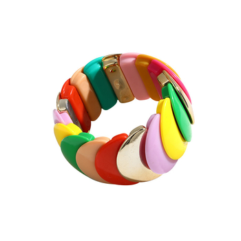 Βραχιόλι - χειροποίητο από ακρυλική ρητίνη, σχέδιο με ψαριών φολίδες, φυσικό στυλ, για γυναίκες