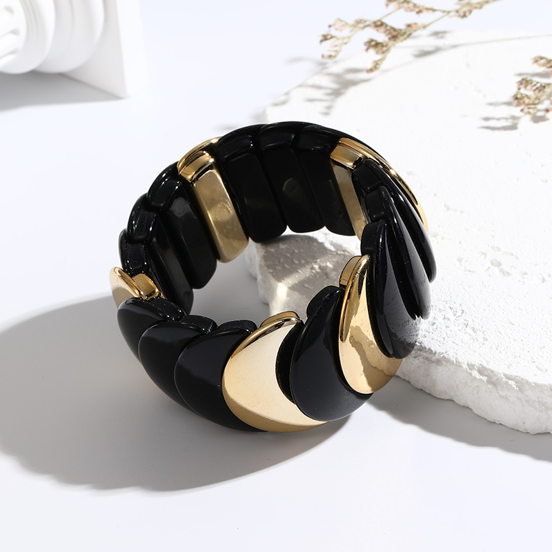 Βραχιόλι - χειροποίητο από ακρυλική ρητίνη, σχέδιο με ψαριών φολίδες, φυσικό στυλ, για γυναίκες