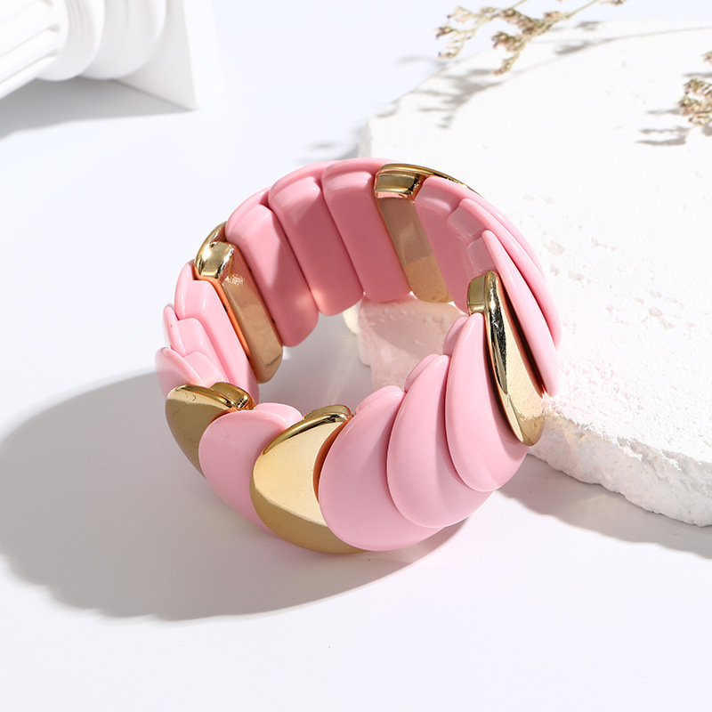 Βραχιόλι - χειροποίητο από ακρυλική ρητίνη, σχέδιο με ψαριών φολίδες, φυσικό στυλ, για γυναίκες