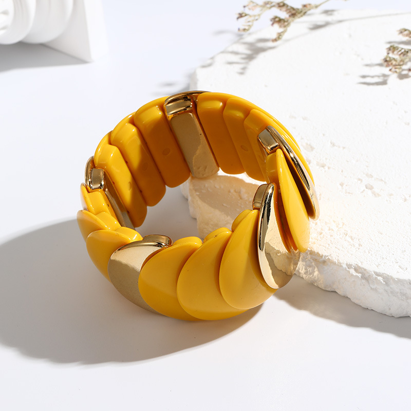 Βραχιόλι - χειροποίητο από ακρυλική ρητίνη, σχέδιο με ψαριών φολίδες, φυσικό στυλ, για γυναίκες