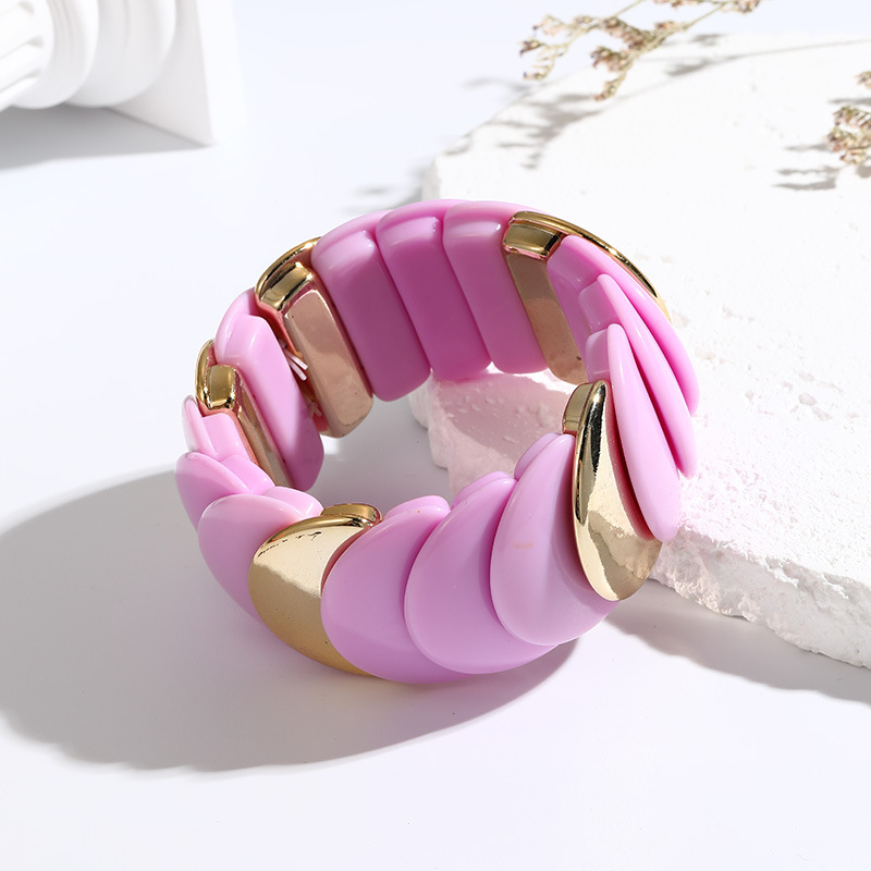 Βραχιόλι - χειροποίητο από ακρυλική ρητίνη, σχέδιο με ψαριών φολίδες, φυσικό στυλ, για γυναίκες