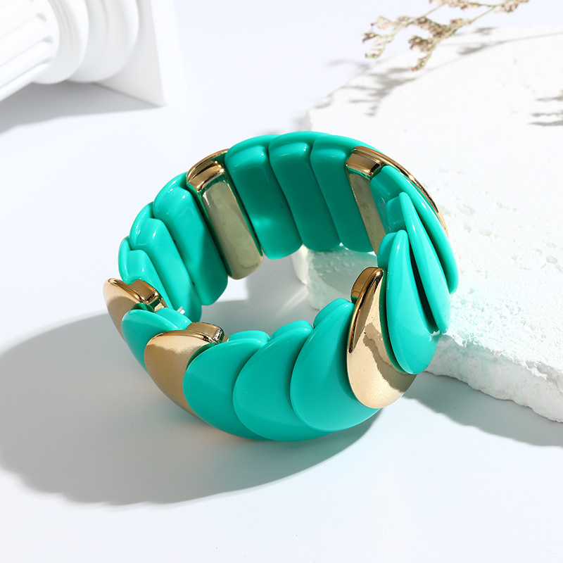 Βραχιόλι - χειροποίητο από ακρυλική ρητίνη, σχέδιο με ψαριών φολίδες, φυσικό στυλ, για γυναίκες