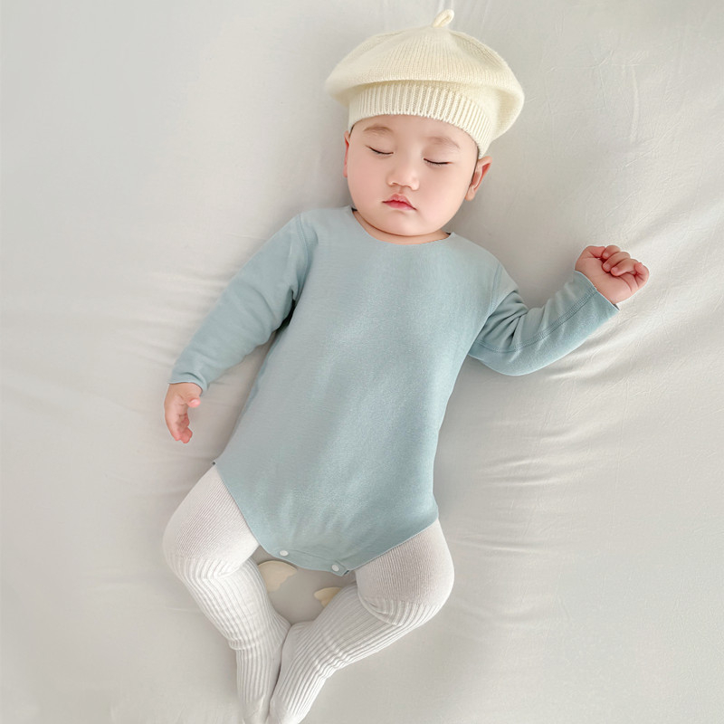 Unisex bebin termalni romper, s dugim rukavima, bez kapuljače, smjesa viskoze, pamuka, akrila i spandeksa