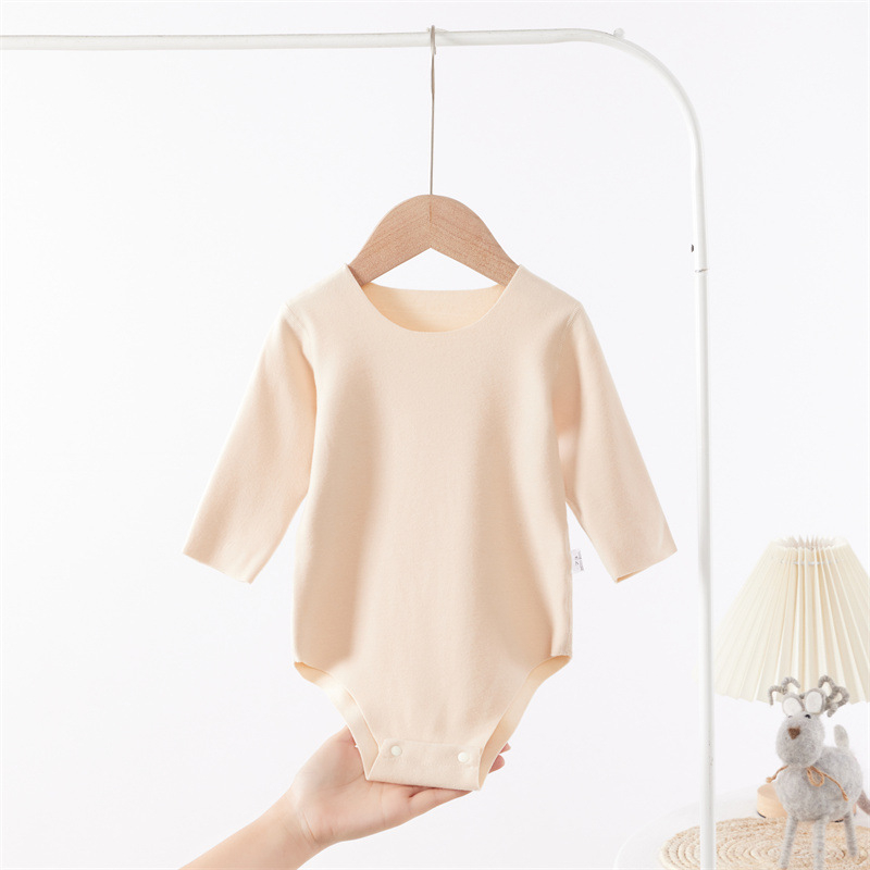Unisex bebin termalni romper, s dugim rukavima, bez kapuljače, smjesa viskoze, pamuka, akrila i spandeksa
