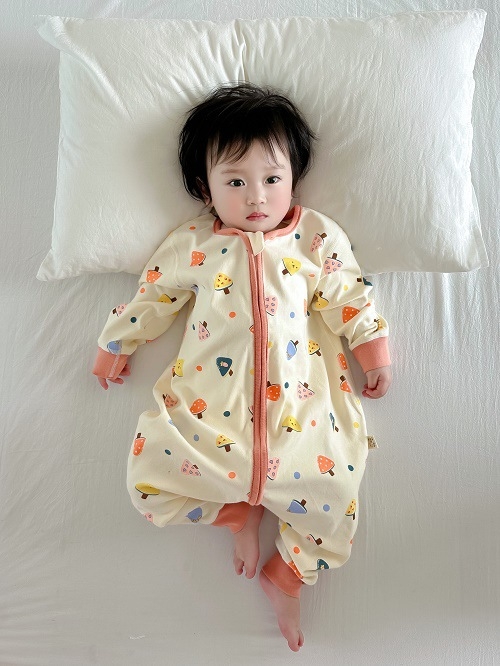 Бебешка едноетажна пижама в корейски стил, 95% памук, дебел brushed плат, дизайни с животни, карикатури, букви и цветя, за деца 1–3 години