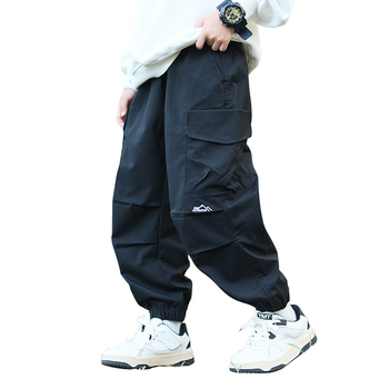 Bērnu pārgājienu bikses - universālas, vidējais jostas augstums, 100% acetāta šķiedra, rudens–ziema, darba stila