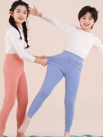 Bērnu termopantāni ar flīsa oderi, augsta josta, ziemas/rudens, poliester 91,7%