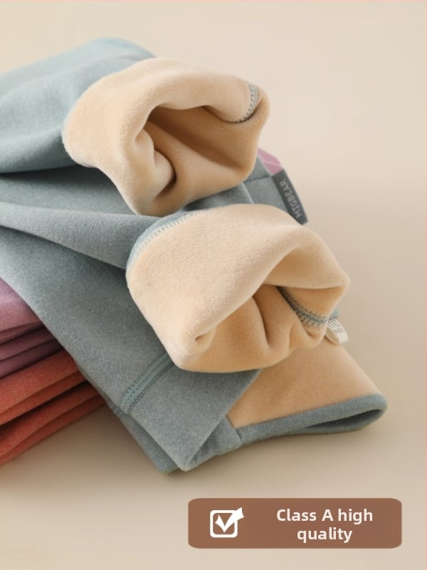 Bērnu termopantāni ar flīsa oderi, augsta josta, ziemas/rudens, poliester 91,7%