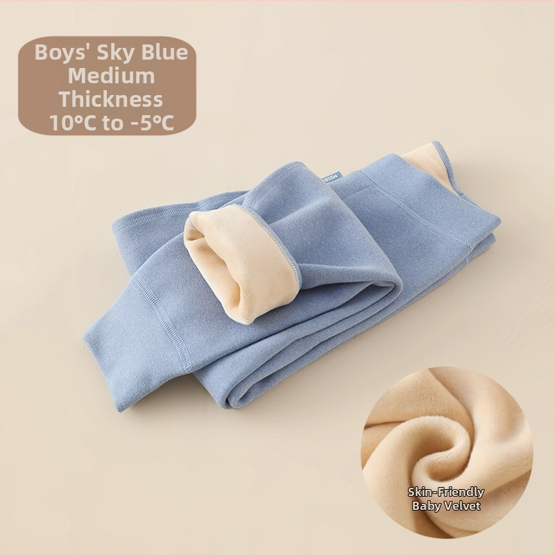 Bērnu termopantāni ar flīsa oderi, augsta josta, ziemas/rudens, poliester 91,7%