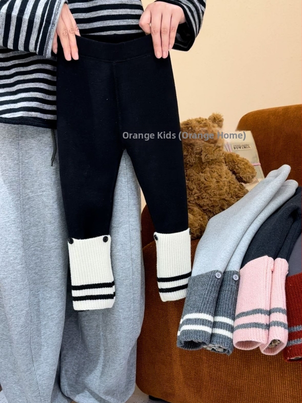 Meitenēm ziemas kokvilnas legingi, 50% kokvilna, korejiešu stils, vidējā josta, elastīgā josta, pilnas garums