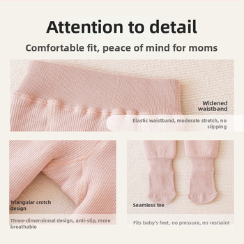 Леггинси за момичета с подплатен флис, средна талия и ластичен пояс, есенно-зимни, полиестер 75%, корейски стил