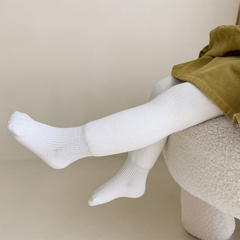 Леггинси за момичета с подплатен флис, средна талия и ластичен пояс, есенно-зимни, полиестер 75%, корейски стил