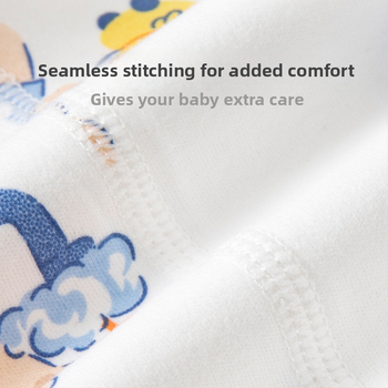 Bērnu kokvilnas nakts bikses ar karikatūru dzīvnieku rakstu, universālas, 100% kokvilna, vidējā josta, piemērotas pavasarim un rudenim