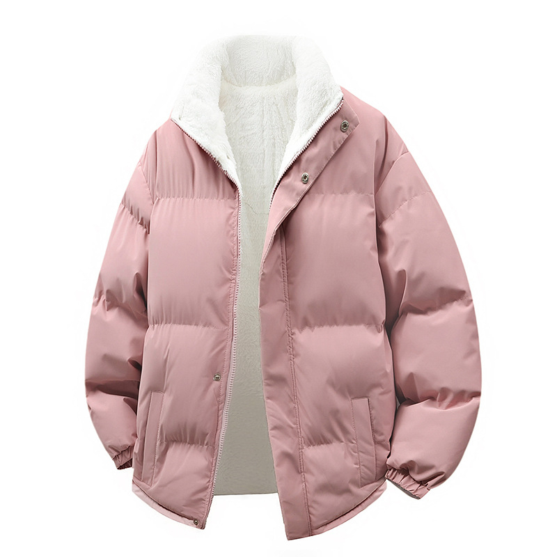 Muška jakna od ovčje vune i pamuka, za jesen-zimu, stojeći ovratnik, zip i flis podstava
