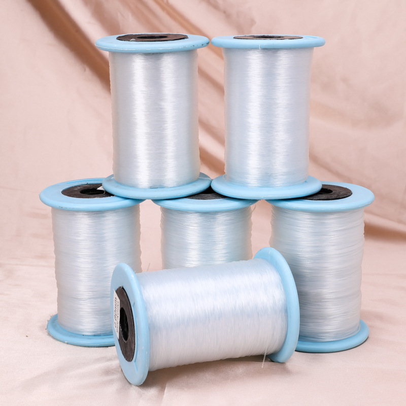 Pērļu vads rokdarbu gredieniem, caurspīdīga ultra-smalka kristāla līnija, neelastīga, ar spandeksa pamatu