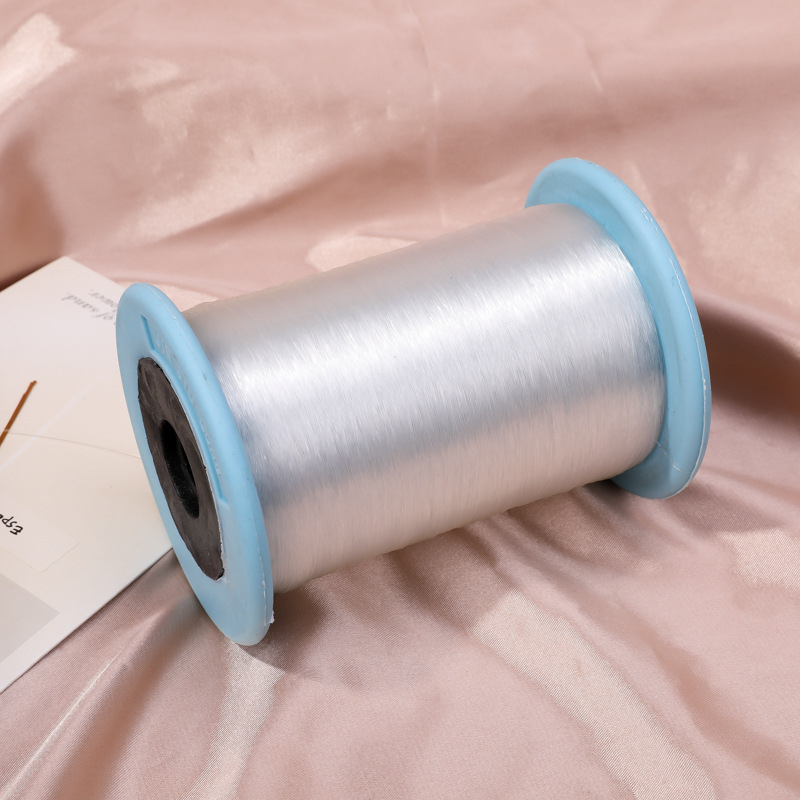 Pērļu vads rokdarbu gredieniem, caurspīdīga ultra-smalka kristāla līnija, neelastīga, ar spandeksa pamatu