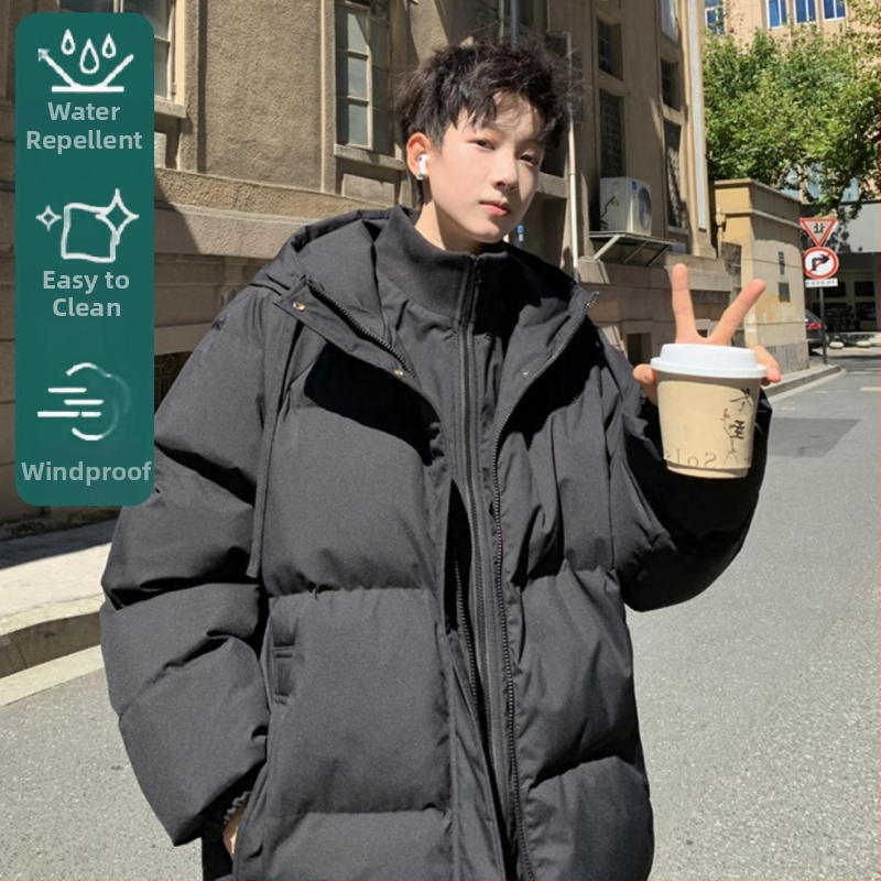 Puuvillast täidisega paksem jakk, talje lõikega, tõmblukk, kapuutsita, kaeluseta