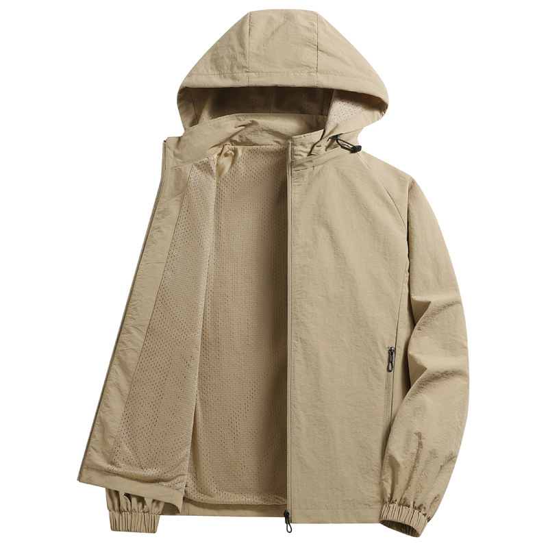 Meeste puuvillane mantel fleece voodriga, kapuutsiga, tõmblukuga, püsti kaelus, vaba lõige, külje taskud