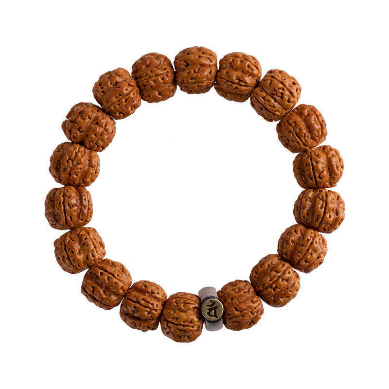 Vajra Bodhi käevõru Rudraksha helmestega, kaksteist zodiaki märgid, käsitöö, rahvuslik stiil