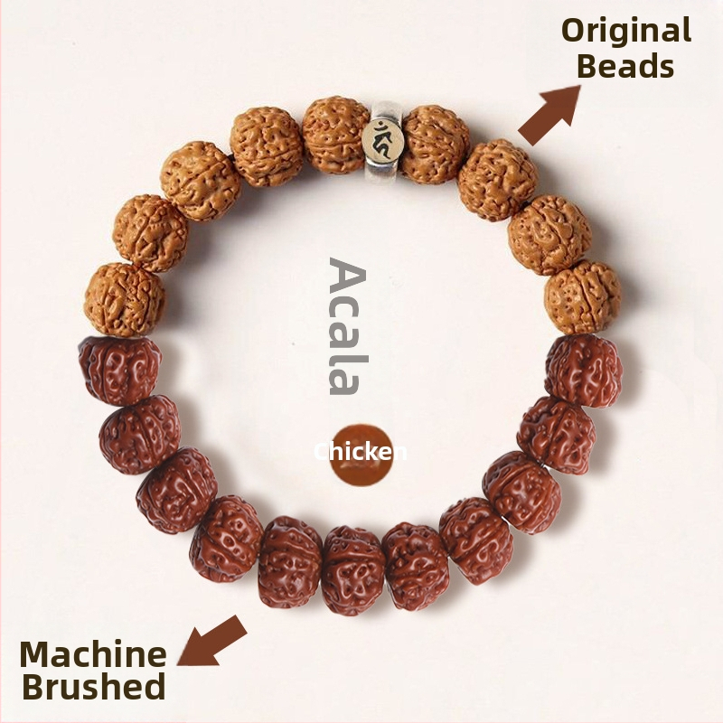 Vajra Bodhi käevõru Rudraksha helmestega, kaksteist zodiaki märgid, käsitöö, rahvuslik stiil