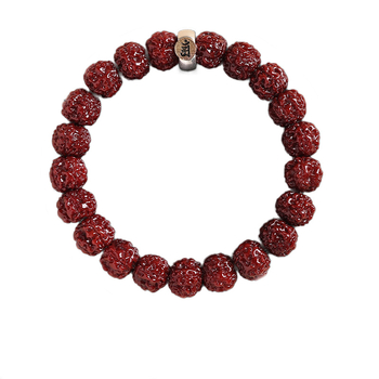 Bodhi Vajra narukvica od bodijevih perli - geometrijska, ručno izrađena, unisex, kineski stil, 21 perla