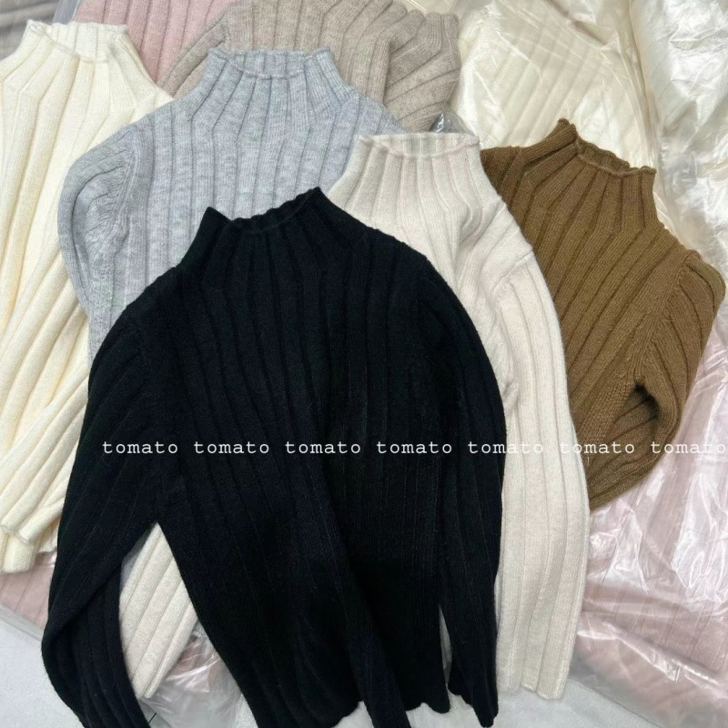 Meitenēm piemērots korejiska stila kokvilnas džemperis ar garām piedurknēm un apaļu kakla izgriezumu, vecuma grupa 1–3 gadi