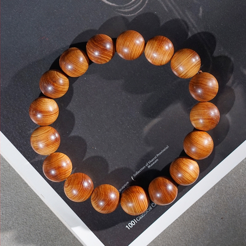 Thuja puidust Buddha helmestega käevõru, etnilise stiiliga, käsitöö ja poleerimisega, kevad 2024 väljaanne, sobib ärikingituseks