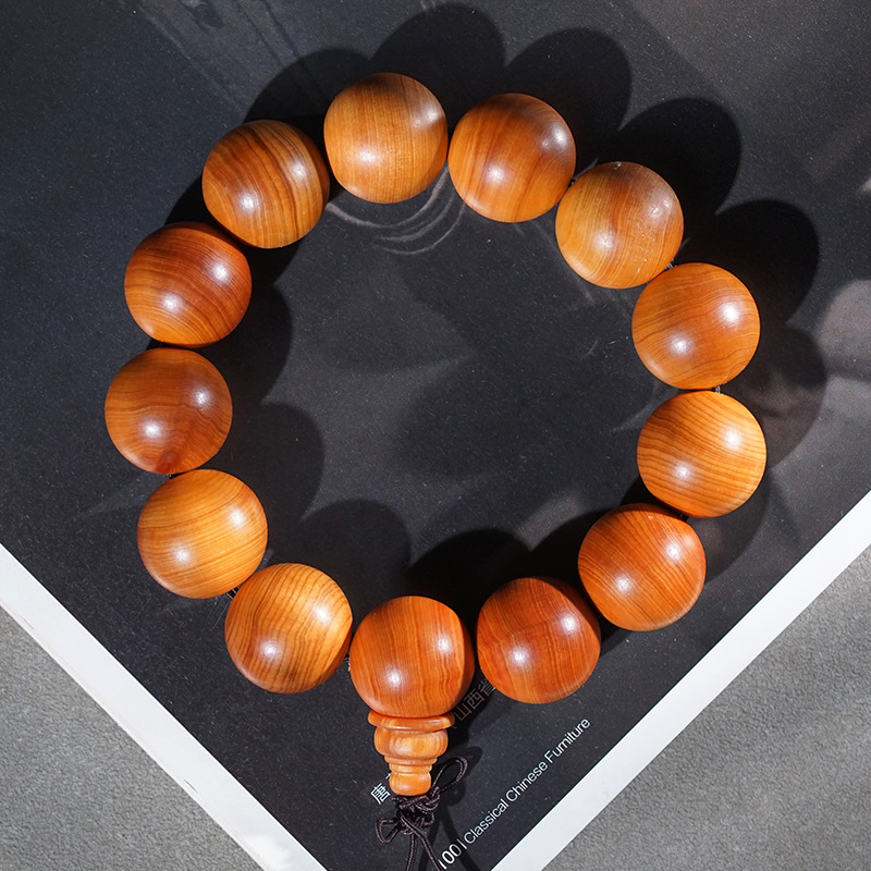 Thuja puidust Buddha helmestega käevõru, etnilise stiiliga, käsitöö ja poleerimisega, kevad 2024 väljaanne, sobib ärikingituseks