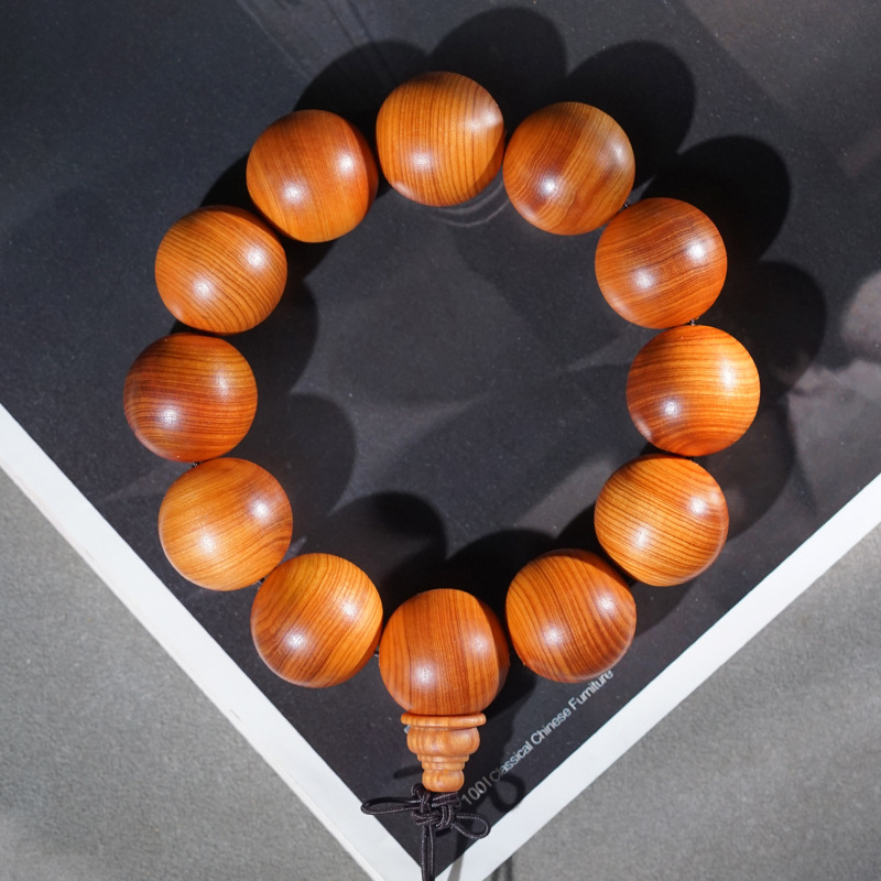 Thuja puidust Buddha helmestega käevõru, etnilise stiiliga, käsitöö ja poleerimisega, kevad 2024 väljaanne, sobib ärikingituseks