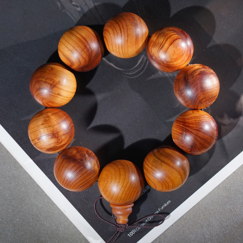 Thuja puidust Buddha helmestega käevõru, etnilise stiiliga, käsitöö ja poleerimisega, kevad 2024 väljaanne, sobib ärikingituseks