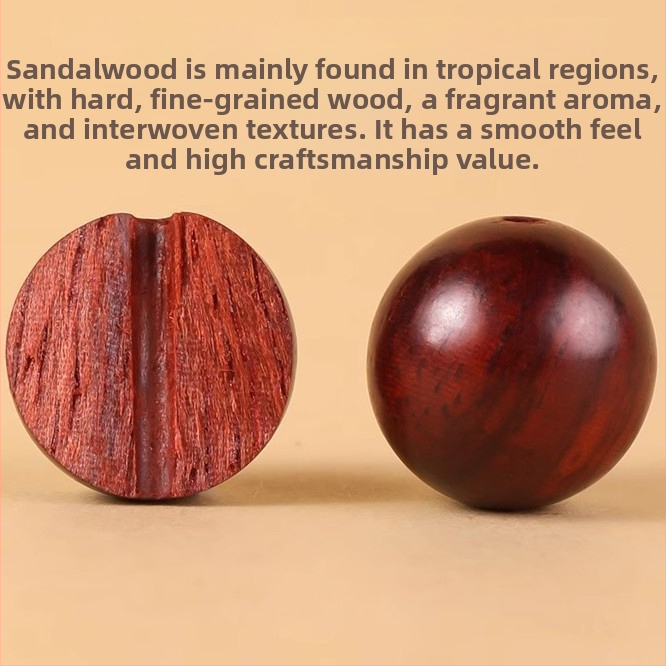 Narukvica od Blood sandalwood, prirodni stil, unisex geometrijski dizajn, ručna izrada, 26 perlica