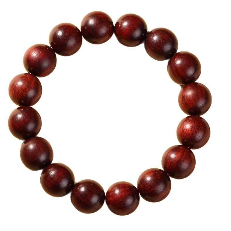 Narukvica od Blood sandalwood, prirodni stil, unisex geometrijski dizajn, ručna izrada, 26 perlica