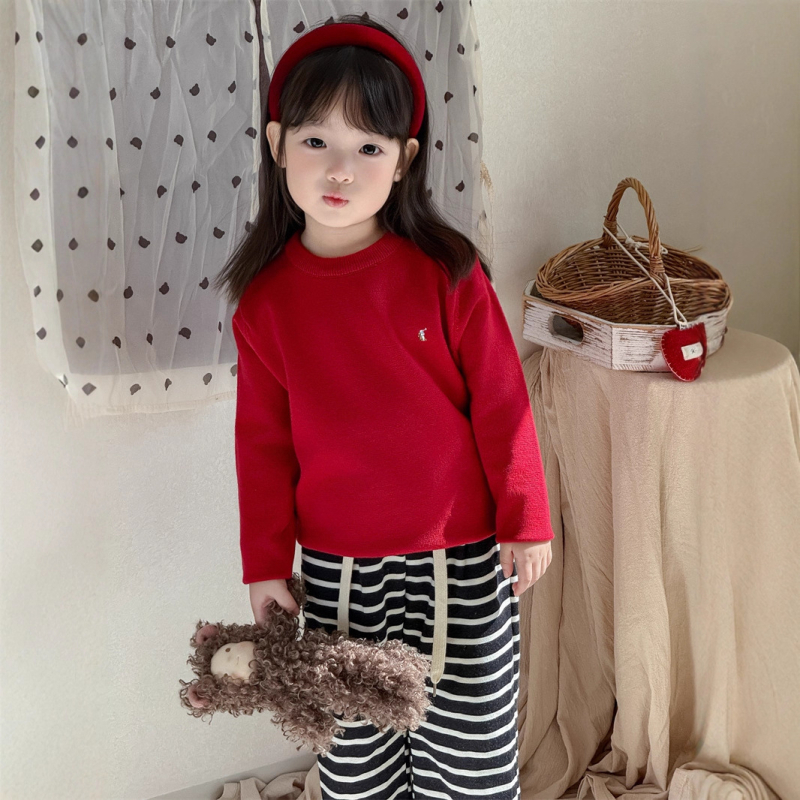 Bērnu džemperis ar izšūtu kara zirga motīvu, universāls, adīts, mīksts materiāls, rudens-zima