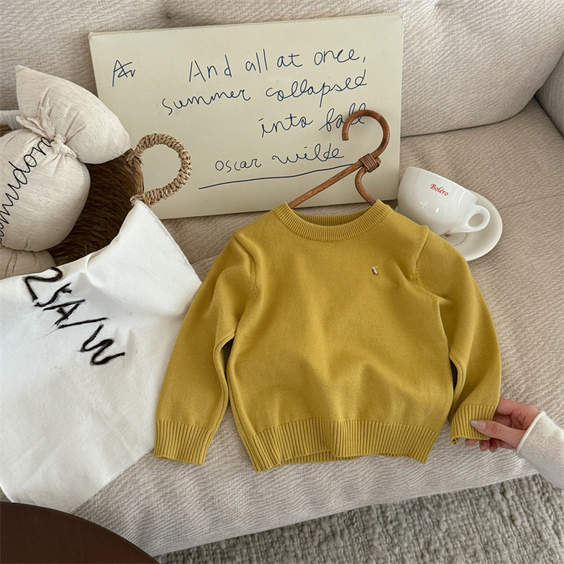 Bērnu džemperis ar izšūtu kara zirga motīvu, universāls, adīts, mīksts materiāls, rudens-zima