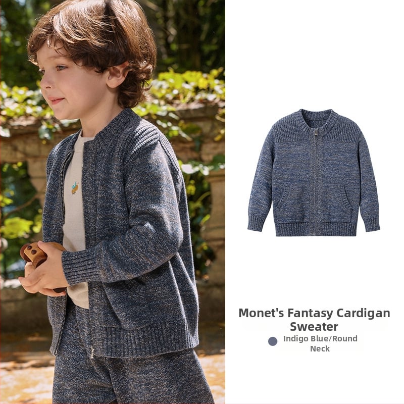 Bērnu adīta kapucēta džemperis ar rāvējslēdzēju, truša kažokāds, piemērots zīdaiņiem 0–1 gadam, rudens