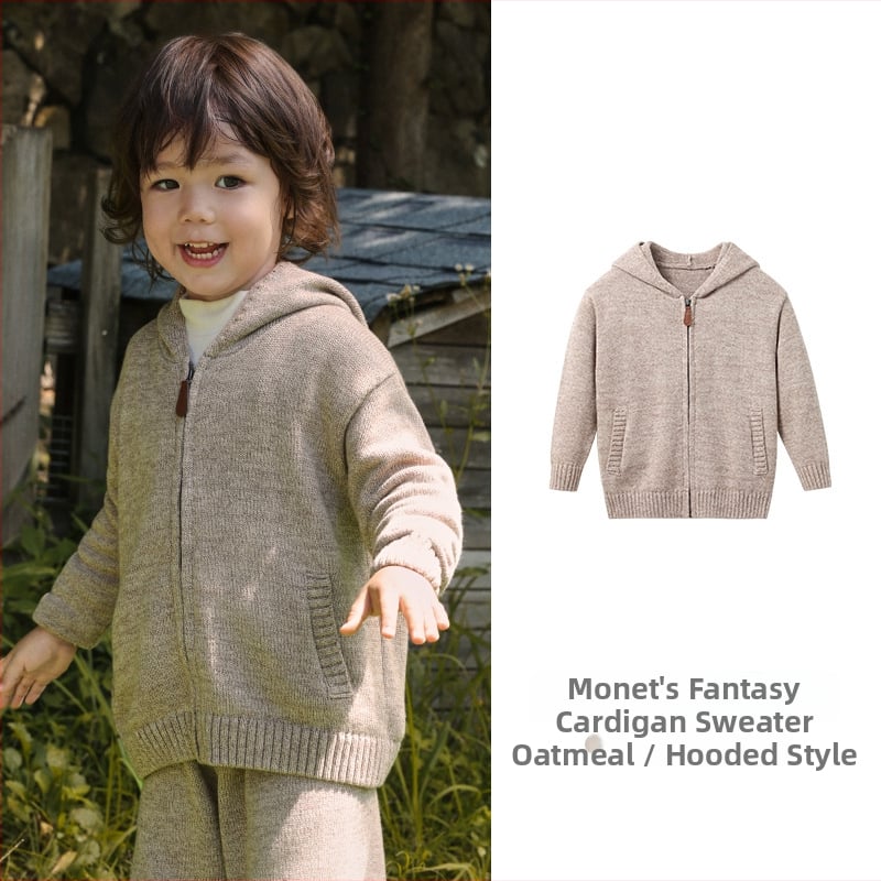 Bērnu adīta kapucēta džemperis ar rāvējslēdzēju, truša kažokāds, piemērots zīdaiņiem 0–1 gadam, rudens