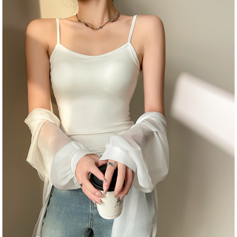 Sieviešu modal top – sling stils, neizņemamas plecu siksnas, viskozes maisījums 80–90%, augsta elastība, vasara 2024