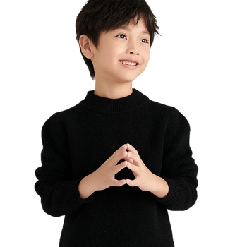 Bērnu vilnas džemperis no 100% vilnas, bieza adījuma ar iekšējo flīsa odere