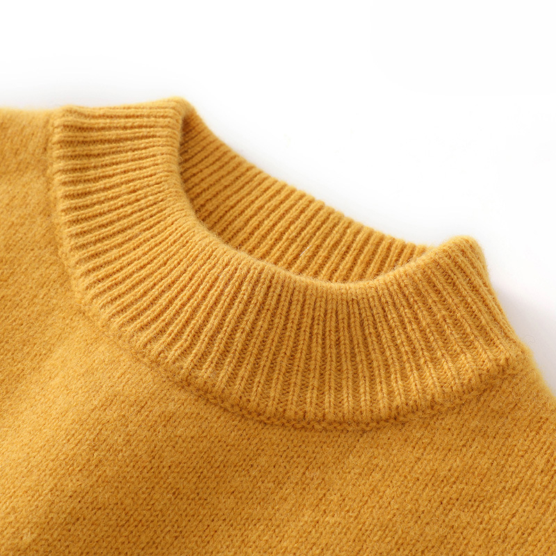 Bērnu vilnas džemperis no 100% vilnas, bieza adījuma ar iekšējo flīsa odere