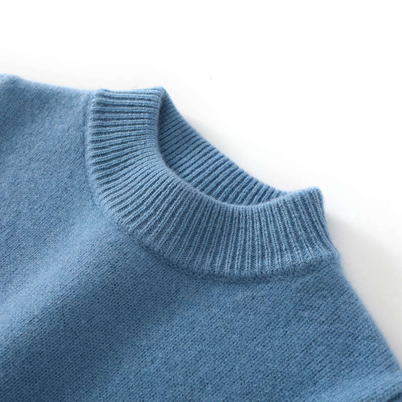 Bērnu vilnas džemperis no 100% vilnas, bieza adījuma ar iekšējo flīsa odere