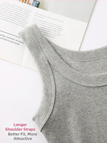Sieviešu kokvilnas camisole tops, šauri griezums, plecu siksnas fiksētas, vienkrāsains raksts, garums 50–65 cm, Korejas/Japāņu brīvā laika stils
