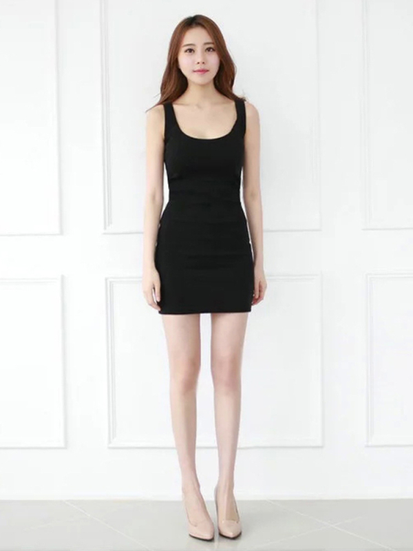 Princess Town kokvilnas kleita ar siksnām, slaigs siluets, vidēja garuma, dubultās siksnas