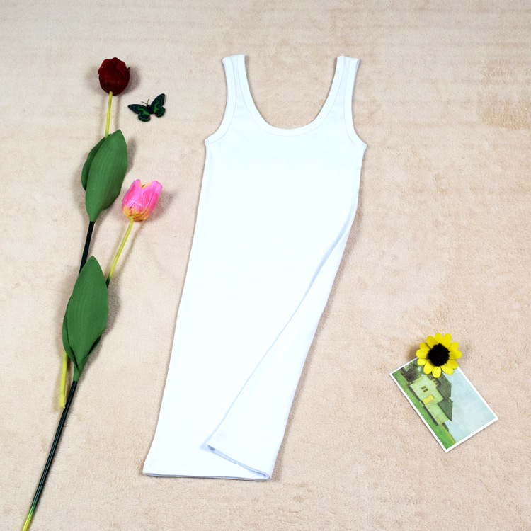 Princess Town kokvilnas kleita ar siksnām, slaigs siluets, vidēja garuma, dubultās siksnas